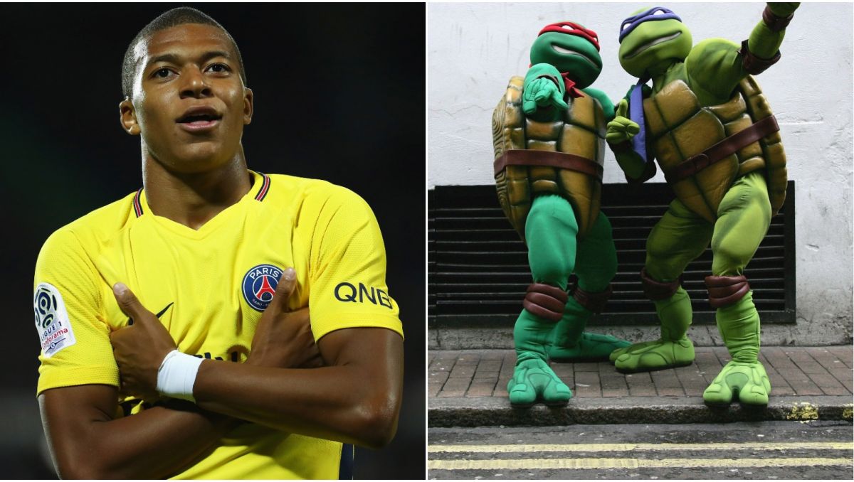 √ Kylian Mbappe Vs Ninja Turtle A Couple Psg Fans Dressed Up As Teenage Mutant Ninja Turtles