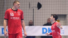 Dainis Kristopans i Erik Balenciaga grają w niemieckiej drużynie MT Melsungen (fot. Getty Images)