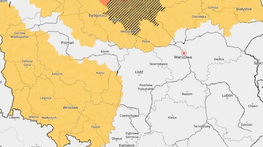 Alert IMGW dla Wielkopolski, pogoda w Wielkopolsce, burze, deszcz, IMGW (fot. IMGW)