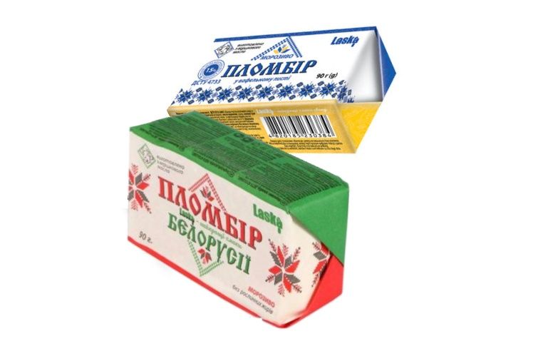 «Пломбір Бєлорусії» і новы «Пломбір» кампаніі «Ласка». Калаж з фота: laska.ua
