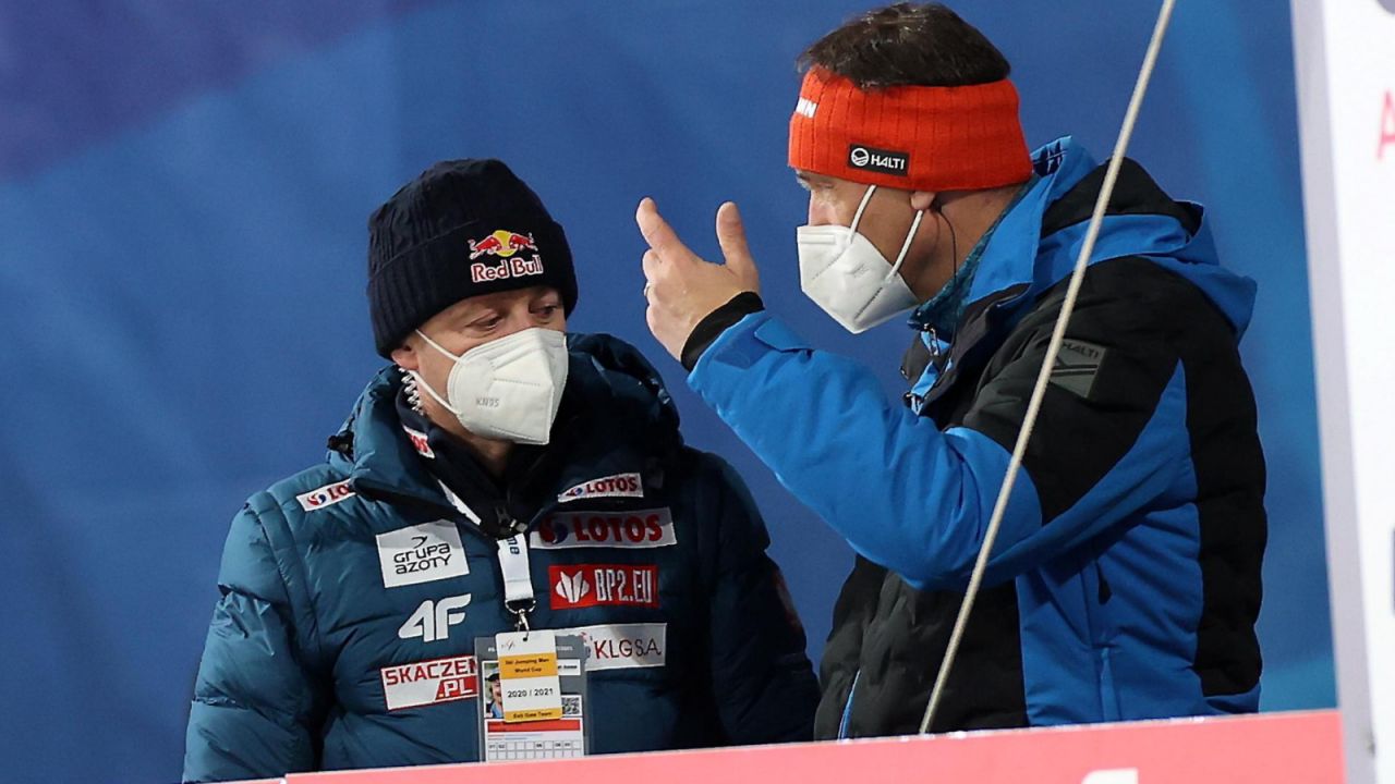 Adam Małysz i Sandro Pertile (fot. PAP).