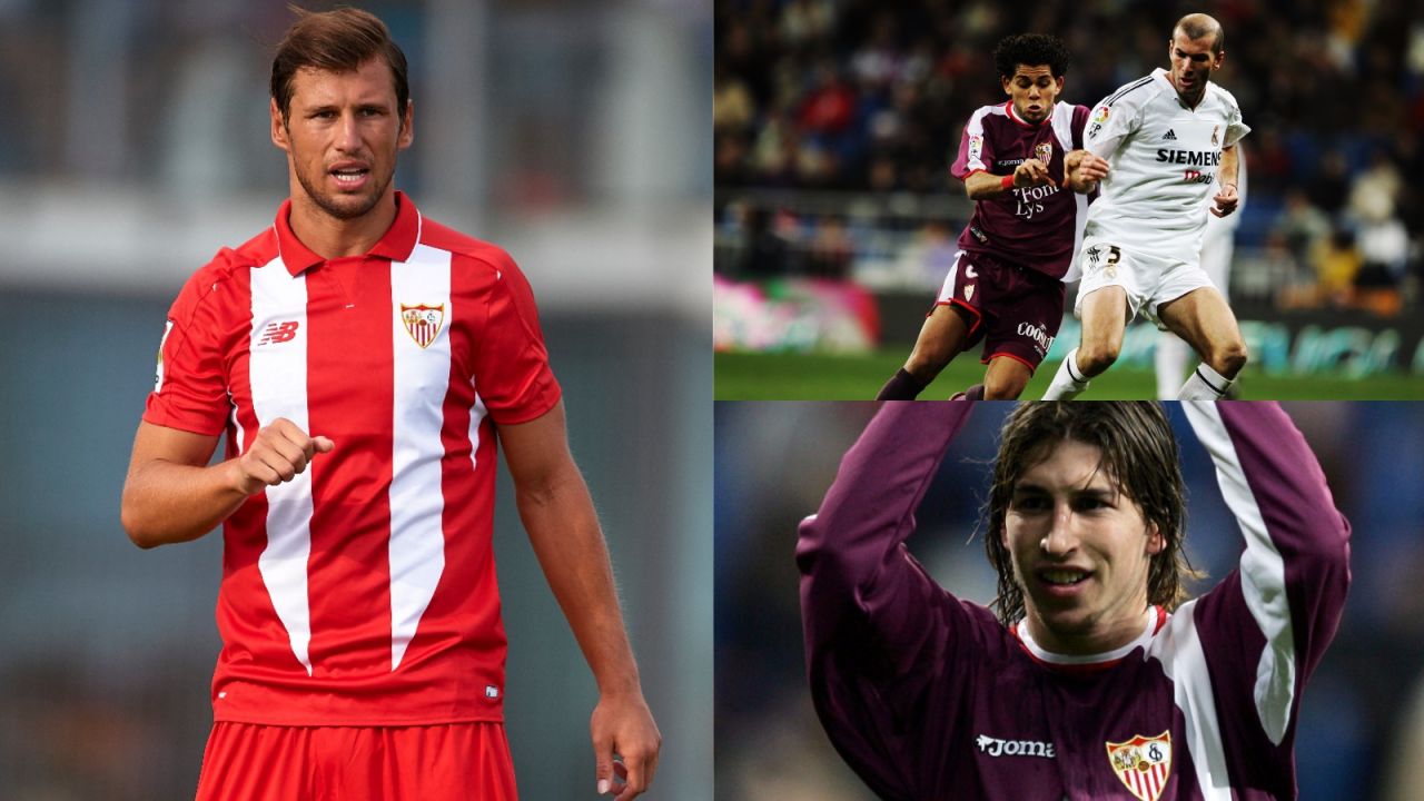 Grzegorz Krychowiak, Dani Alves, Zinedine Zidane i Sergio Ramos (fot. Getty Images)