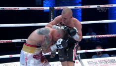 Kamil Łaszczyk znokautował Piotra Gudela (fot. TVP)