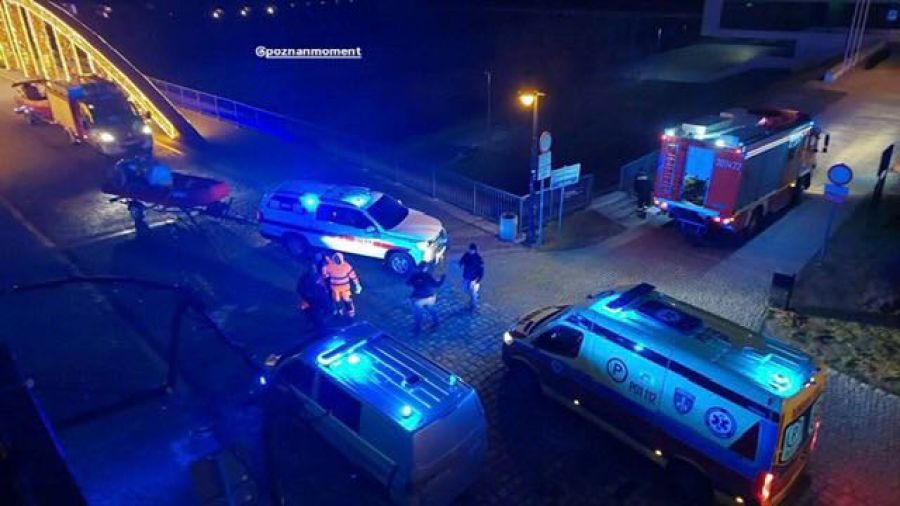 Poznań, Cybina, kobieta wołała o pomoc w wodzie (fot. poznan_moment)