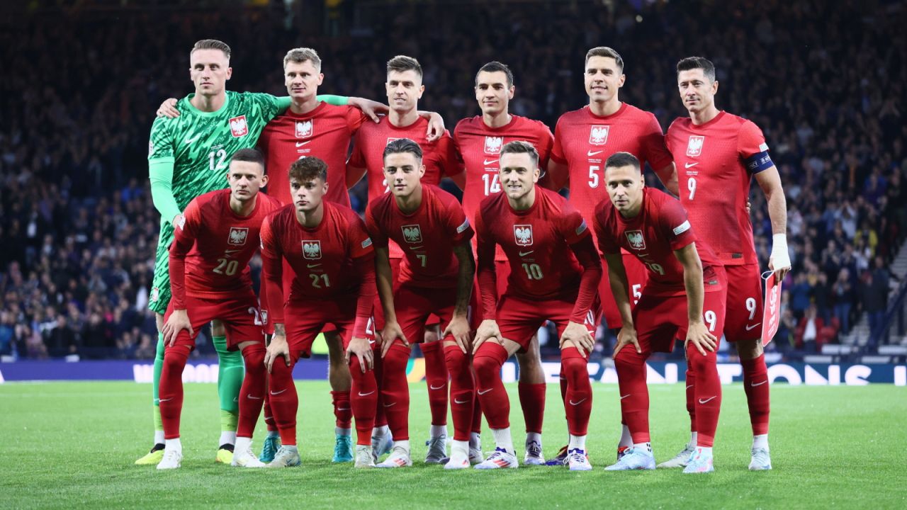 Reprezentacja Polski w meczu ze Szkocją (fot. PAP)
