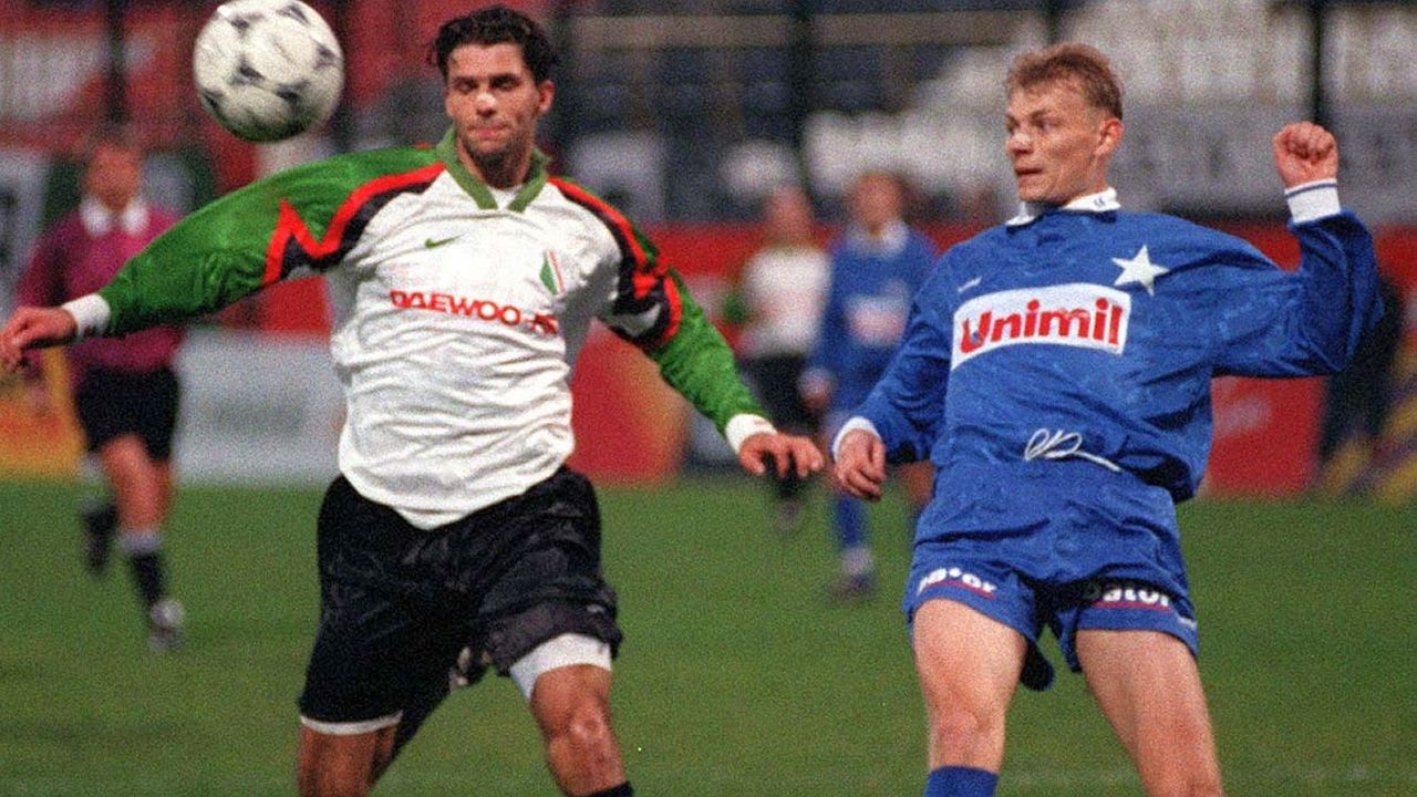 Marcin Mięciel (L) i Bogdan Zając jesienią 1996 roku (fot. PAP/Teodor Walczak)