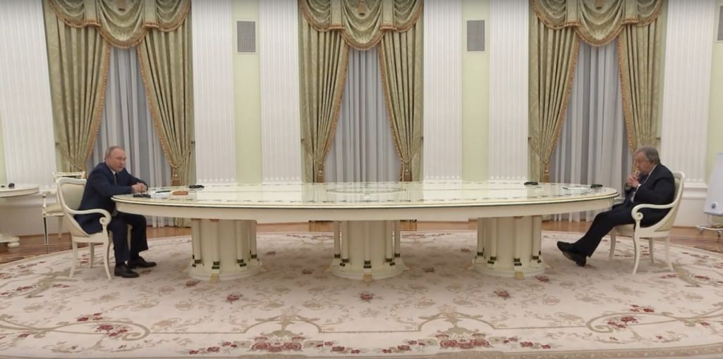 Здымак мае ілюстрацыйны характар. Уладзімір Пуцін i Антонью Гутэрыш. (Фота: vesti.ru)