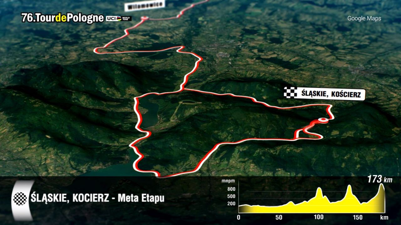 76. Tour de Pologne, Jaworzno - Kocierz TRASA 4. ETAPU