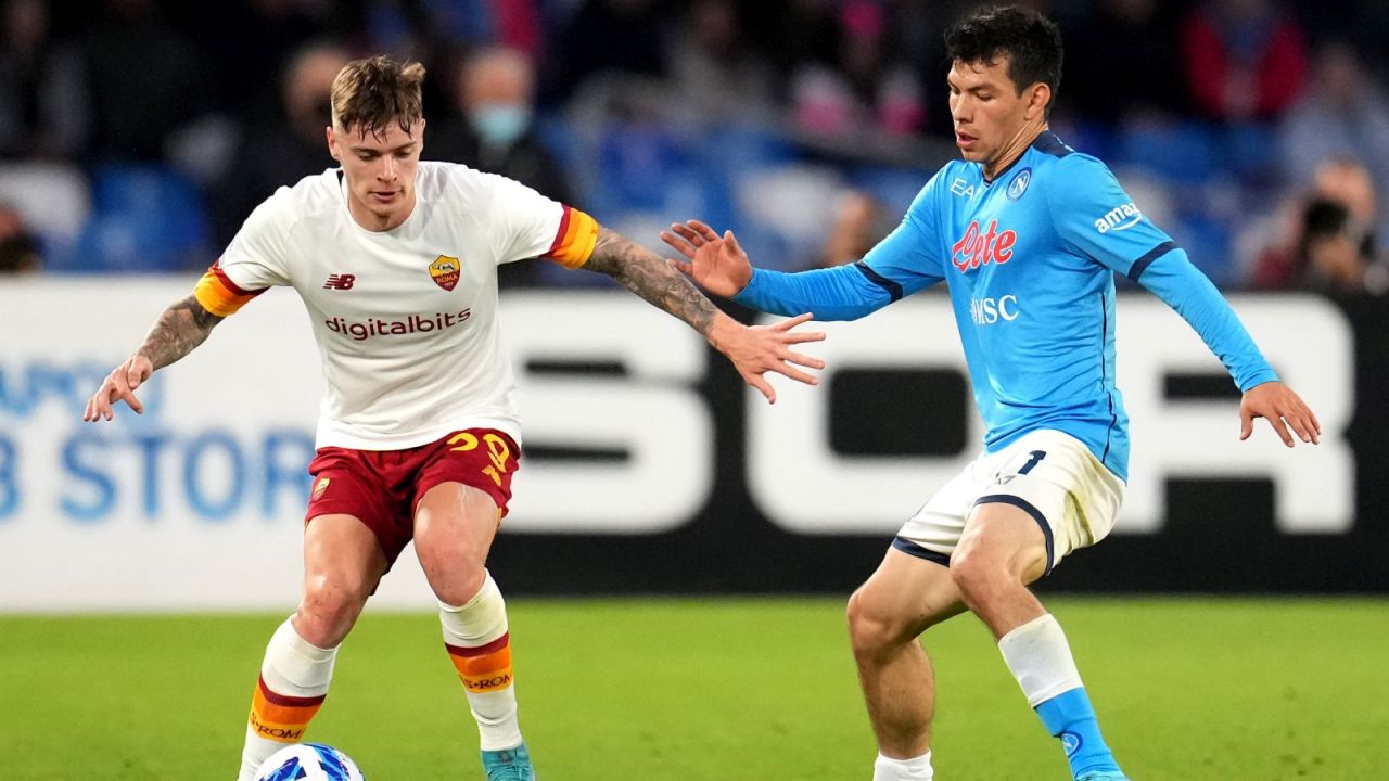 AS Roma vs. SSC Napoli: Nicola Zalewski w akcji