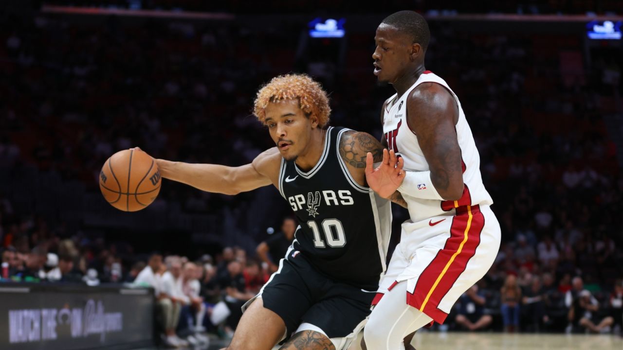 Jeremy Sochan dokładnie 19 października 2022 roku zadebiutował w NBA (fot. Getty).