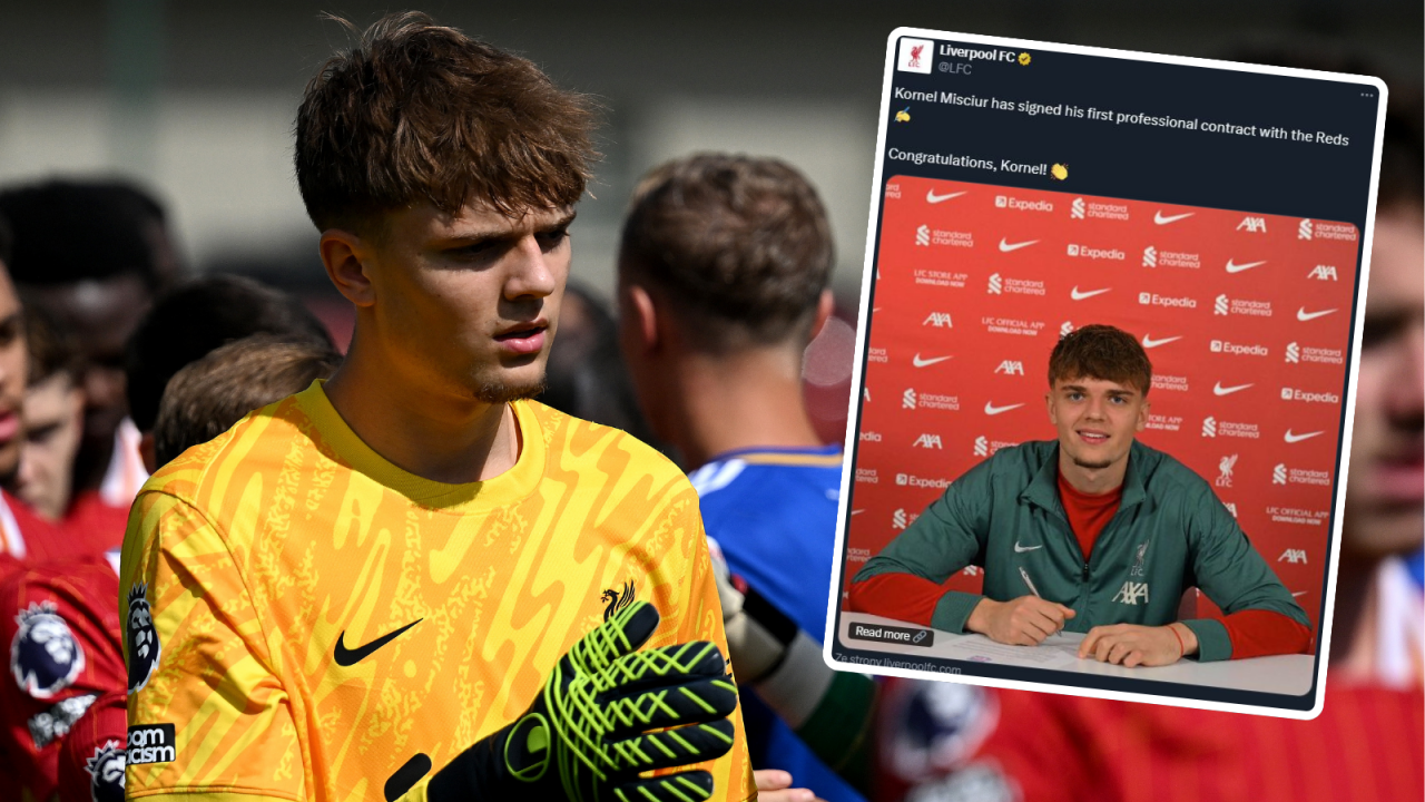 Kornel Miściur podpisał profesjonalny kontrakt z Liverpoolem (fot. Getty).