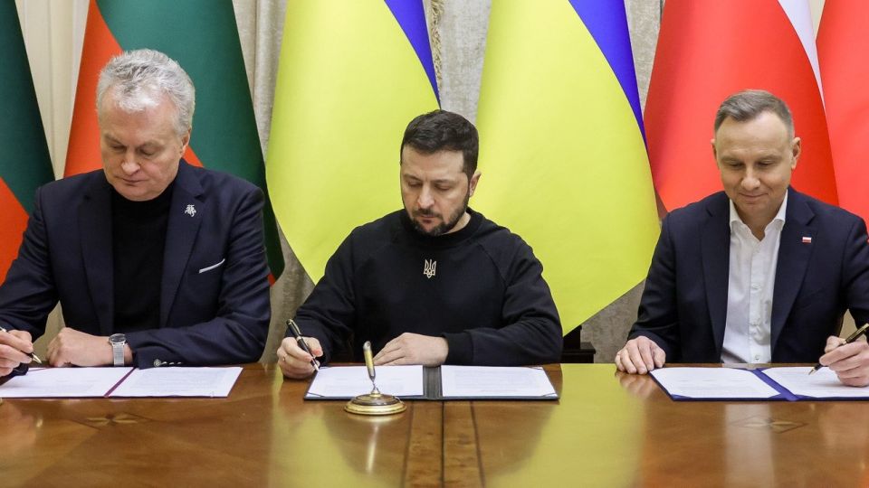 Liublino trikampis pasirašo bendrą deklaraciją, žadančią pristatyti į Ukrainą tankus Leopard