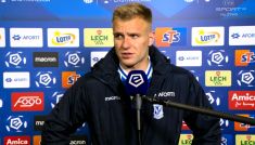 Lech-Legia. Tymoteusz Puchacz po meczu (fot. TVP)