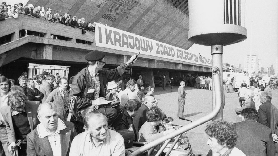 I zjazd Solidarności, Gdańsk, Hala Olivia, wrzesień 1981. Fot. PAP/ Tadeusz Zagoździński