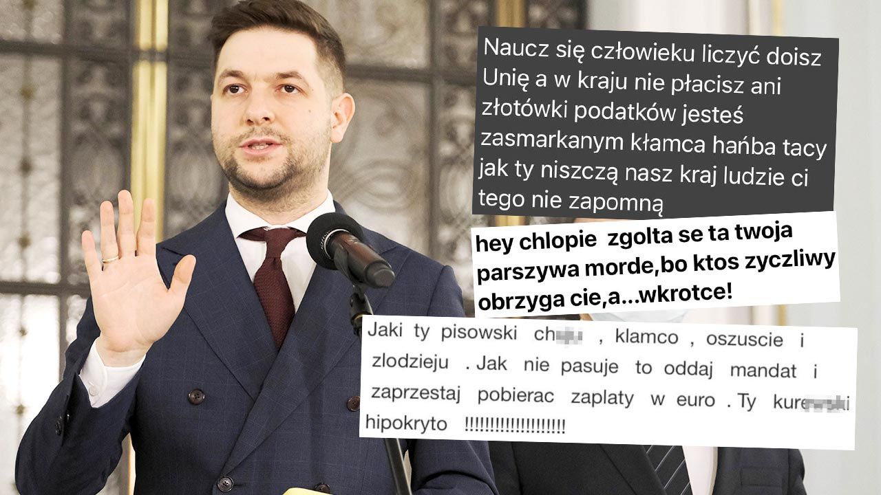 Patryk Jaki otrzymuje hejterskie wiadomości po materiale opublikowanym w TVN (fot. PAP/Mateusz Marek) Patryk Jaki otrzymuje hejterskie wiadomości po materiale opublikowanym w TVN (fot. PAP/Mateusz Marek)