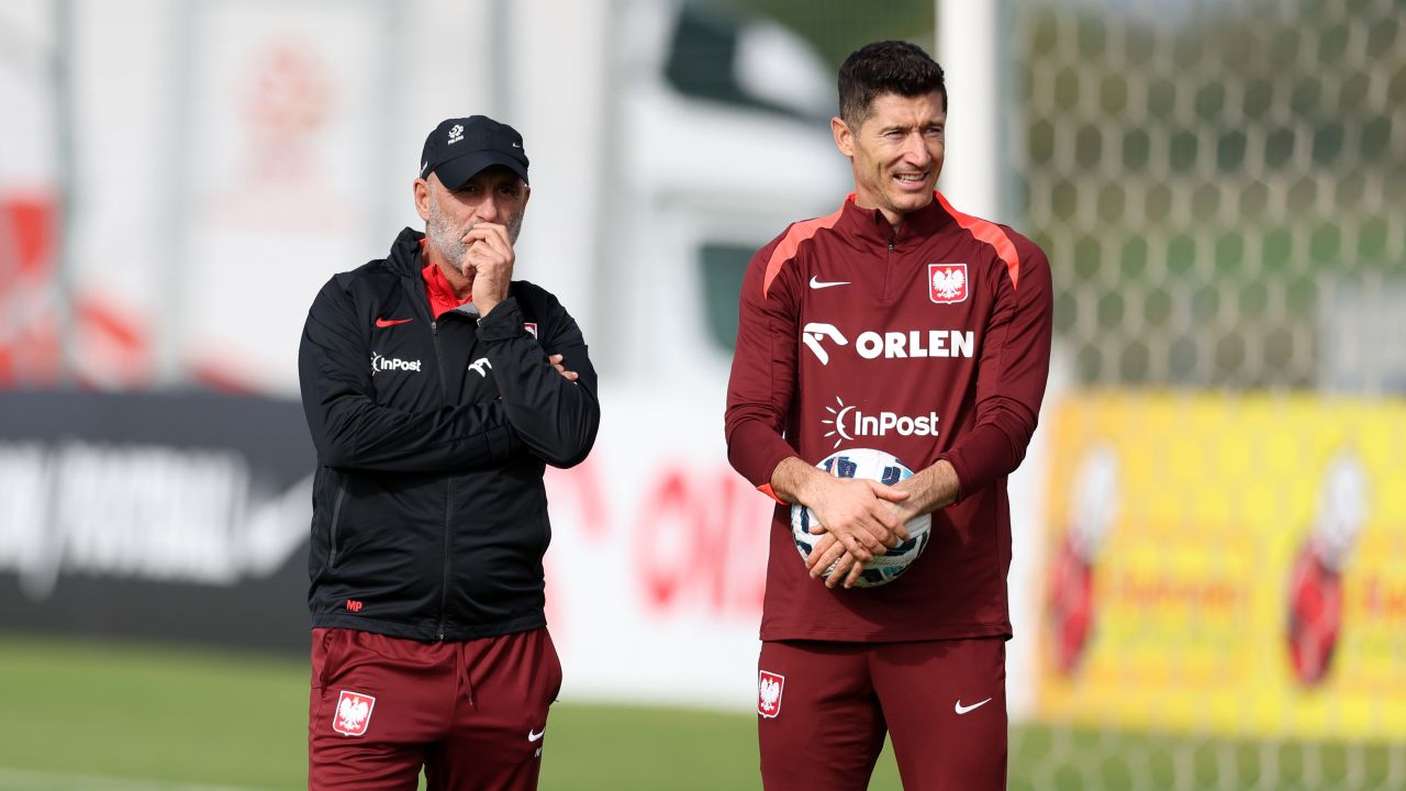 Michał Probierz i Robert Lewandowski (fot. 400mm.pl)