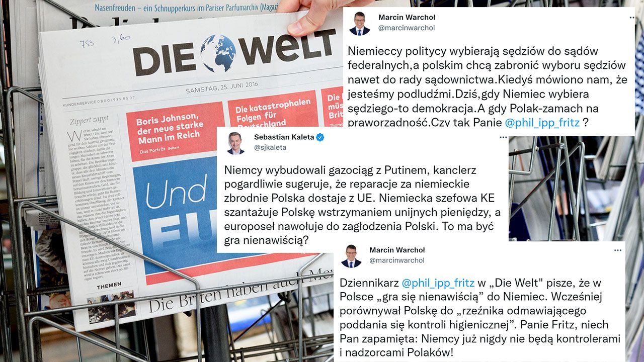 Marcin Warchoł i Sebastian Kaleta odnieśli się do publikacji niemieckiej gazety (fot. Shutterstock, tt/@marcinwarchol, @sjkaleta)