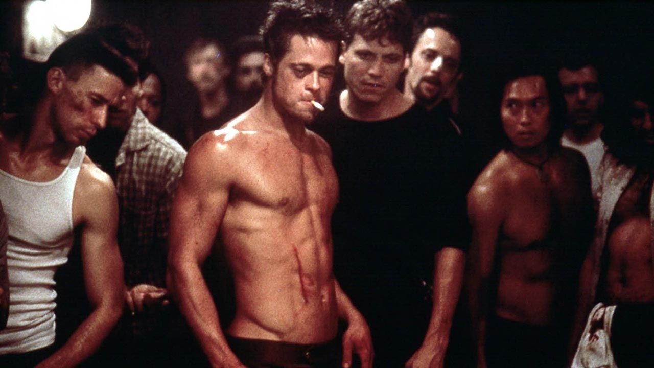 Brad Pitt w filmie „Podziemny krąg” z 1999 roku (fot. Forum/Forum/Mary Evans Picture Librar/ Rights Managed)