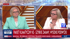 Beata Kempa (z prawej) odniosła się do wypowiedzi Wandy Nowickiej (fot. TVP Info)