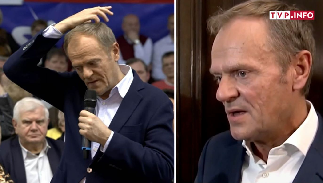 Donald Tusk kłamie ws. muru na granicy z Białorusią (fot. screen Youtube))