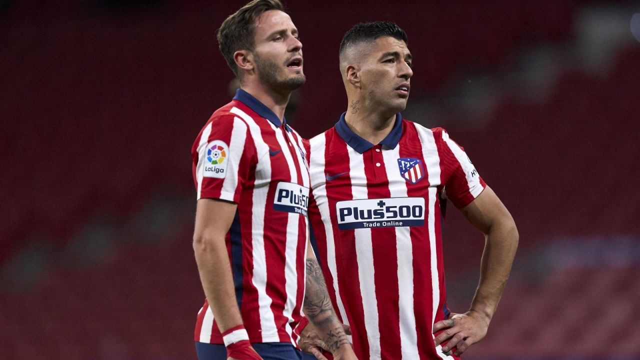 Saul Niguez i Luis Suarez (fot. Getty Images)