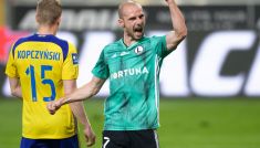 Mateusz Cholewiak w meczu Legia-Arka (fot. Getty Images)