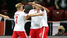 Euforia na Narodowym. Lewandowski do Krychowiaka i 3:1 (fot. TVP)